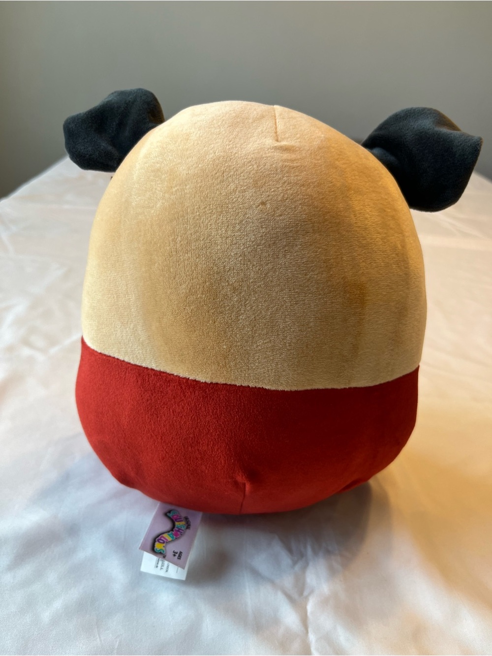 Squishmallow Prince The Pug 10” Plush Red Jersey 05 Kellytoy - Picture 3 of 6